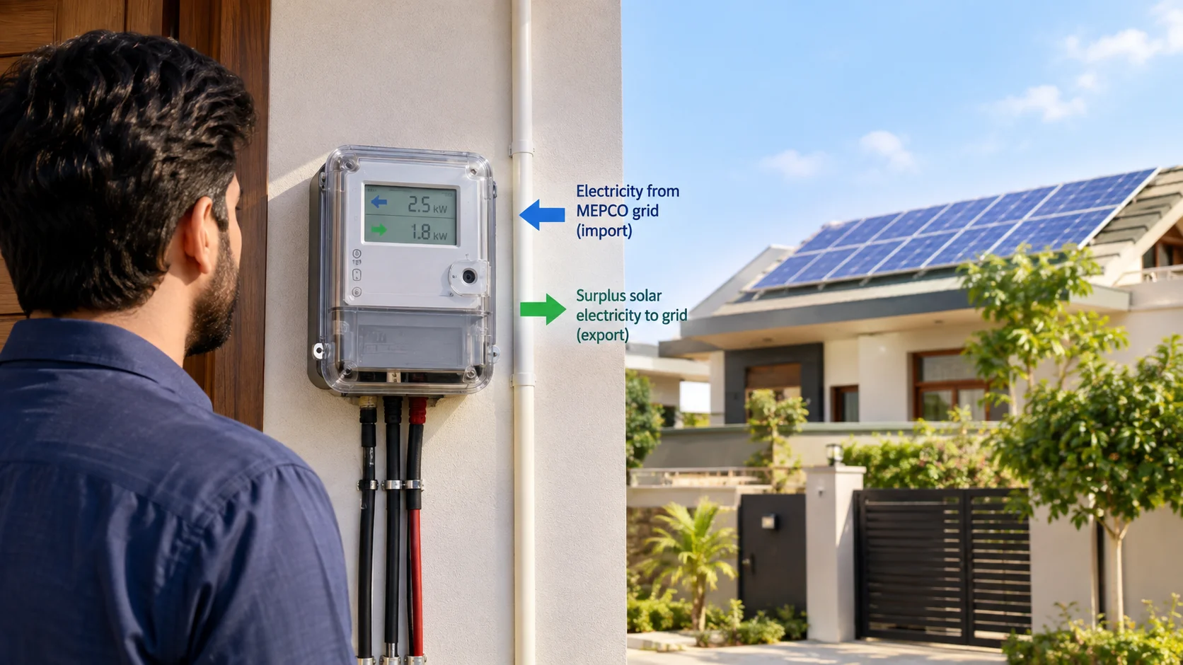 MEPCO solar net billing and bidirectional meter